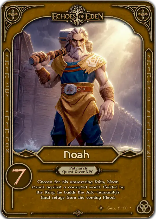 Echoes of Eden Character Card 2: Noah - Patriarch / Quest-Giver NPC